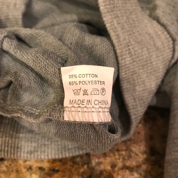 Jersey Stripe Pullover Hoodie Sweatshirt Womens Size XL Junior Grey Saturn - Picture 11 of 11